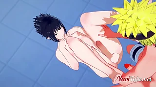 Naruto Yaoi - Sasuke Sucks with regard to cum in his mouth and is fucked with regard to creampie by Naruto