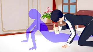 Sword Art Online Yaoi - Kirito Handjob and anal with creampie - Sissy crossdress Japanese Asian Manga Anime Parka  Game Porn Gay